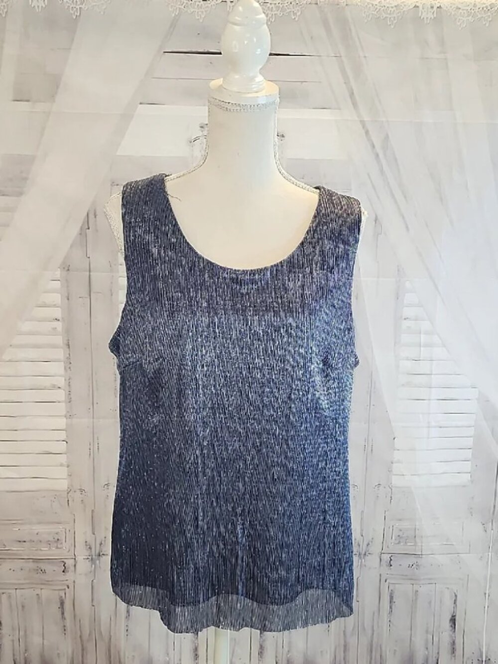 R&M Richards Metallic Tank Top